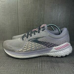 Brooks Womens Adrenaline GTS 21 1203291B675 Gray Running Shoe Sneaker Size 11.5B